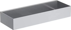 Etajera otel inoxidabil cu orificii de scurgere Omnires Uni 30 cm finisaj nichel periat