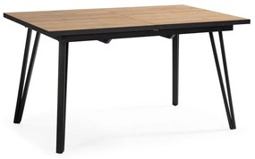 Masă de dining cu blat cu aspect de lemn de stejar 90x140 cm Cleo – Marckeric