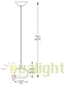 Pendul modern diametru 13cm, CRYSTAL P0076-01A-F4FZ