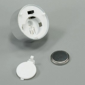 Set decorativ de lumini de ceai cu LED-uri, argintiu, 4 buc.