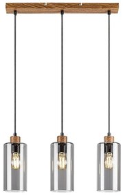Lustră pe cablu TANNO 3xE27/25W/230V stejar Rabalux 72123