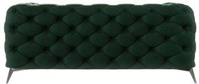 Canapea verde-închis cu tapițerie din catifea 185 cm Chelsea – Ropez