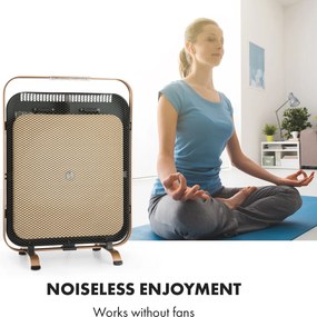 Klarstein HeatPal Marble Blackline, încălzitor cu infraroșu, 1300W, marmură, aluminiu