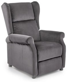 Fotoliu recliner Agustin 2 velvet gri H107 cm
