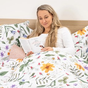 Lenjerie de pat din crep 4Home Wildflower Bliss, 140 x 220 cm, 70 x 90 cm