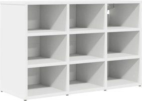vidaXL Dulap pentru pantofi Alb 77,5 x 30 x 51 cm Lemn compozit