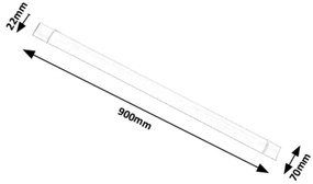 Lampa LED aplicata de mobila bucatarie Batten Light 90cm