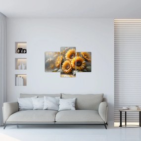 Tablou - Pictură cu floarea-soarelui (90x60 cm)