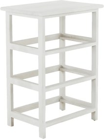 Comodă, 3 coşuri, alb antichizat, RUBY 3