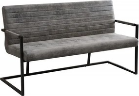 Bancheta design industrial vintage, Imperial 160cm, gri A-38199 VC