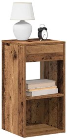 vidaXL Noptiera cu sertar lemn vechi 35x34x66,5 cm
