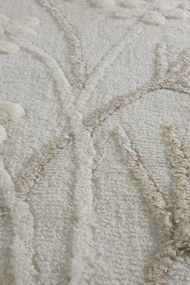 Set 3 Covorase de Baie Orkide, Acrilic, Crem