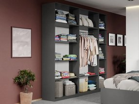 Set mobila dormitor complet Alb/Gri antracit Oasis C13