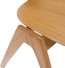 MAZZONI EXPORT AURA Stejar Natural - SCAUN DIN LEMN PENTRU LIVING SUFRAGERIE BUCĂTĂRIE MODERN NORDIC