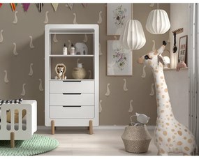 Șifonier de copii alb deschis 88x180x57 cm Smile – Vipack