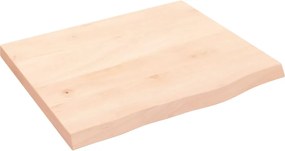 vidaXL Poliță de perete, 60x50x(2-4) cm, lemn masiv de stejar netratat