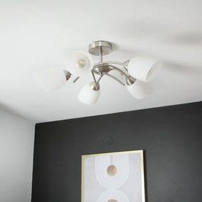 Lustră aplicată DONNA 5xE27/60W/230V nichel