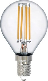 Bec cu filament E14, cu lumină albă caldă 2 W Tropfen – Trio