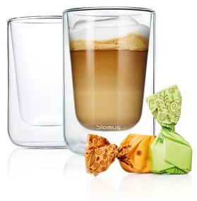 Set 2 pahare din sticlă dublă termorezistentă Blomus Cappuccino, 250 ml