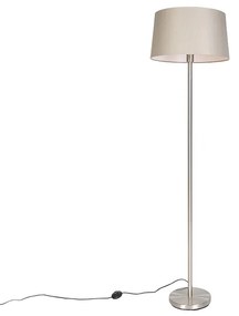 Lampa de podea moderna din otel cu abajur taupe 45 cm - Simplo