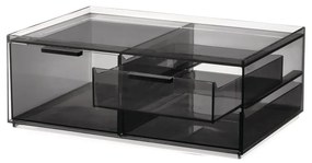 Organizator de baie negru mat pentru cosmetice din plastic reciclat – iDesign