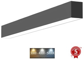 Plafonieră LED/40W/230V 120 cm negru Sinclair LSM 24-40CCT