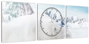 Tablou - Urs polar (cu ceas) (90x30 cm)