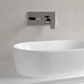 Lavoar pe blat, Villeroy &amp; Boch, Architectura, oval, 60 cm, cu preaplin, alb