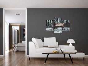 Tablou - cerbul iarna (90x60 cm)