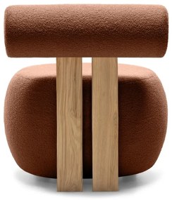 Fotoliu design maro HANNA, stejar