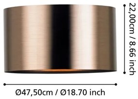 Plafonieră Eglo 390114 SAGANTO 1xE27/25W/230V cupru