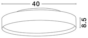 Plafoniera LED design slim ROI aurie D-40cm