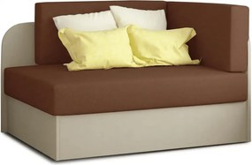 Canapea extensibila mica ROSA, maro/bej
