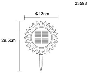 Globo 33598 - Lampă solară LED 0,06W 3V IP44
