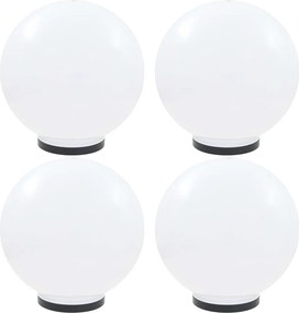vidaXL Lămpi glob cu LED, 4 buc., 40 cm, PMMA, sferic