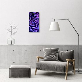 Ceas de perete din sticla vertical Stofa catifea purpurie