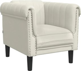 vidaXL Fotoliu canapea, crem, catifea