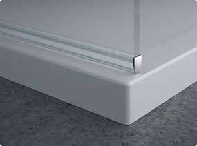 Paravan dus sticla walk-in 120x200 cm cu cadru metalic crom RONAL PUR 1200x2000 mm