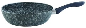 Tigaie Universală, 24 cm, Adâncă, Interior din Granit (Anti-Aderent), Mâner Ebonită, Bază 3 Straturi (Inducție), Gri