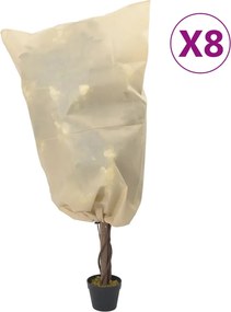 vidaXL Huse pentru plante din fleece cu șnur 8 buc. 70 g/m² 0,8x1,2 m