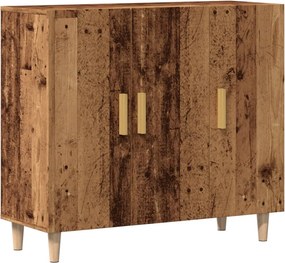 vidaXL Dulap, lemn vechi, 90x34x80 cm, lemn prelucrat