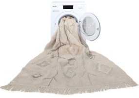 Covor bej lavabil/țesut manual din bumbac 170x240 cm Kaarol Earth – Lorena Canals