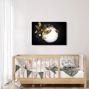 Tablou - Bile cu motive aurii (90x60 cm)