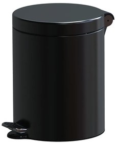 Coș de gunoi cu călcare, 5 l, negru