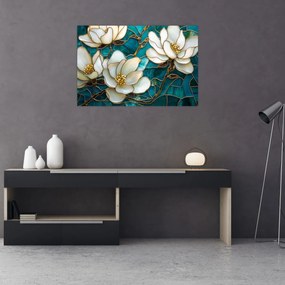 Tablou - Vitraliu cu magnolie (90x60 cm)