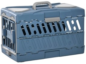 PawHut Geanta de transport pliabil , care economiseste spatiu, pentru caini si pisici, convertibil in canisa, 56x31x37cm, albastru | AOSOM RO