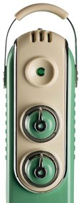 Calorifer electric cu ulei Ariete VINTAGE 0837/14, 1500W, 7 elementi, 3 trepte, Rotite pivotante 360°, Maner, Verde