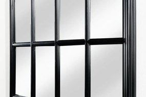 Oglinda design fereastra romantic Shabby Chic Castillo 140cm, negru