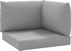 vidaXL Perne pentru canapea din paleți, 3 buc., gri, material textil