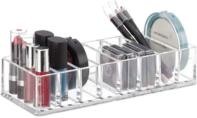 Organizator produse cosmetica 8 compartimente Transparent